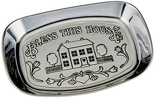 Wilton Armetale 'Bless This House' Bread Serving Tray, 6.5-Inch-by-9.25-Inch