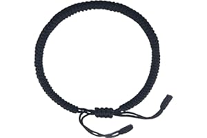 Black Lucky Bracelet for Women Men, Kabbalah Black String Bracelet for Protection, Tibetan Bracelet Black Buddhism Vajra Knot