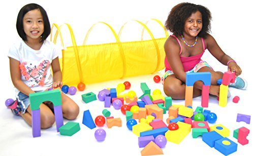 eWonderWorld 3.25' Sunshine Yellow Kid'S Pop-Up Play Tunnel with Carrying Bag - Children'S Tunnel, Play Tube, Crawl Tunnel for Toddlers, Toy Tunnel