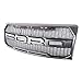 Raptor Style Grille For 2009-2014 Ford F-150 Front Grill Replacement Gray W/Amber LED Lights XL STX FX4