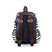 DAKIA Unisex Fashionable Canvas School Bag Super Cute Stripe School College Laptop Bag Backpack for Teens Girls Boys Students (BLACK)