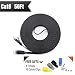 Cat 6 Ethernet Cable 50 ft (at a Cat5e Price but Higher Bandwidth) Cat6 Internet Network Cable - Flat Ethernet Patch Cable Short - Black Computer LAN Cable + Free Cable Clips and Straps primary