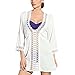 Chalier Womens Floral Lace Swim Cover up Swimwear Bikini Cover-up Beach Dress,White,Medium