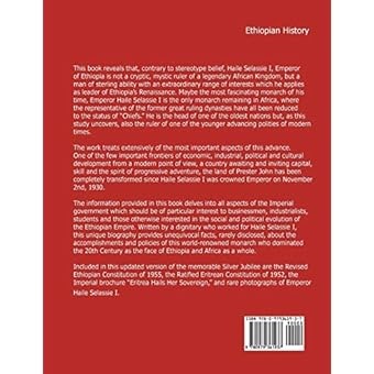 Haile Selassie I Silver Jubilee Back Cover