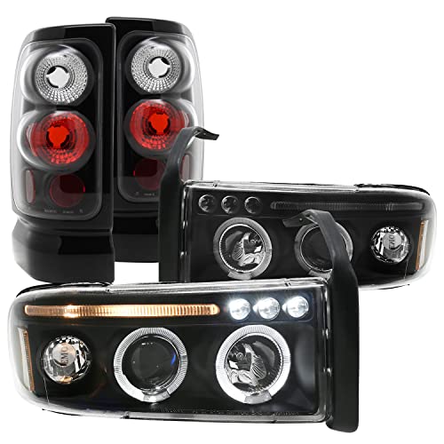 SPECD TUNING Glossy Black LED Signal Projector Headlights + 6LED