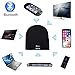 Shnmin Bluetooth Beanie Hat for Men Women Wireless Knit Music Cap Built-in Microphone Christmas Gift (Black)