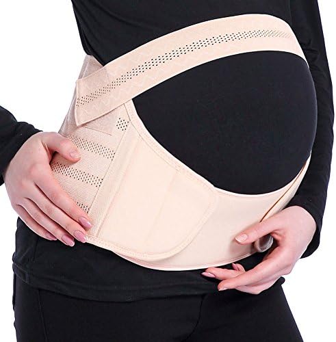 Maternity Belt, Comfortable Belly Band for Pregnancy, Breathable Abdominal Binder Pregnancy Belt for Supporting Back, 4 Size Fit All Pregnants, XL
