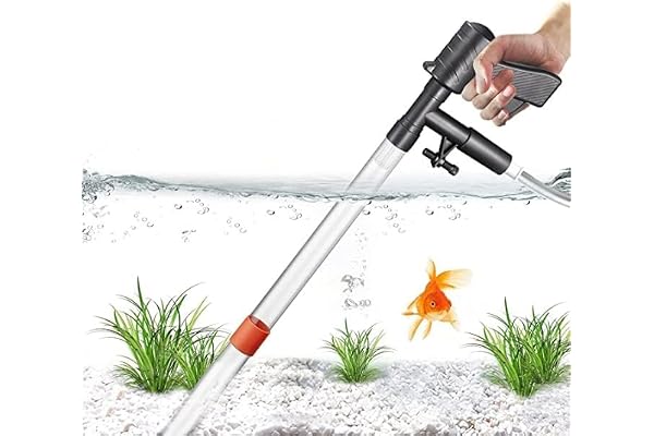 SSRIVER Fish Tank Cleaner New Upgraded Aquarium Gravel Cleaner Kit Vacuum Siphon Changing Water and Washing Sand with Air-Pre
