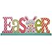 Wooden Easter Bunny Table Decorations 4 Pack Decorative Bunnies Rabbit Tabletop Party Centerpiece Signs Wood Holiday Spring Eggs Shelf Topper for Home Kitchen Office Mantle Outdoor Patio Yard Decor