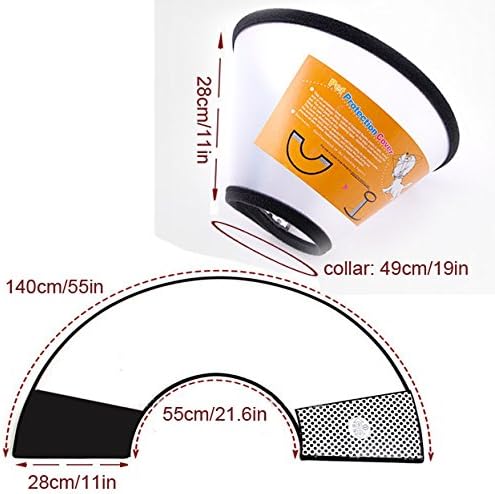 Accentory Adjustable Dog Recovery Collar Plastic Elizabethan Collar for Cats and Dogs Elizabeth Collar