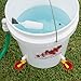 Automatic Chicken Waterer Kit (Bucket NOT Included) - New Version Cups (from Holland) - Auto Float Valve (Made in USA) (4 Cups)