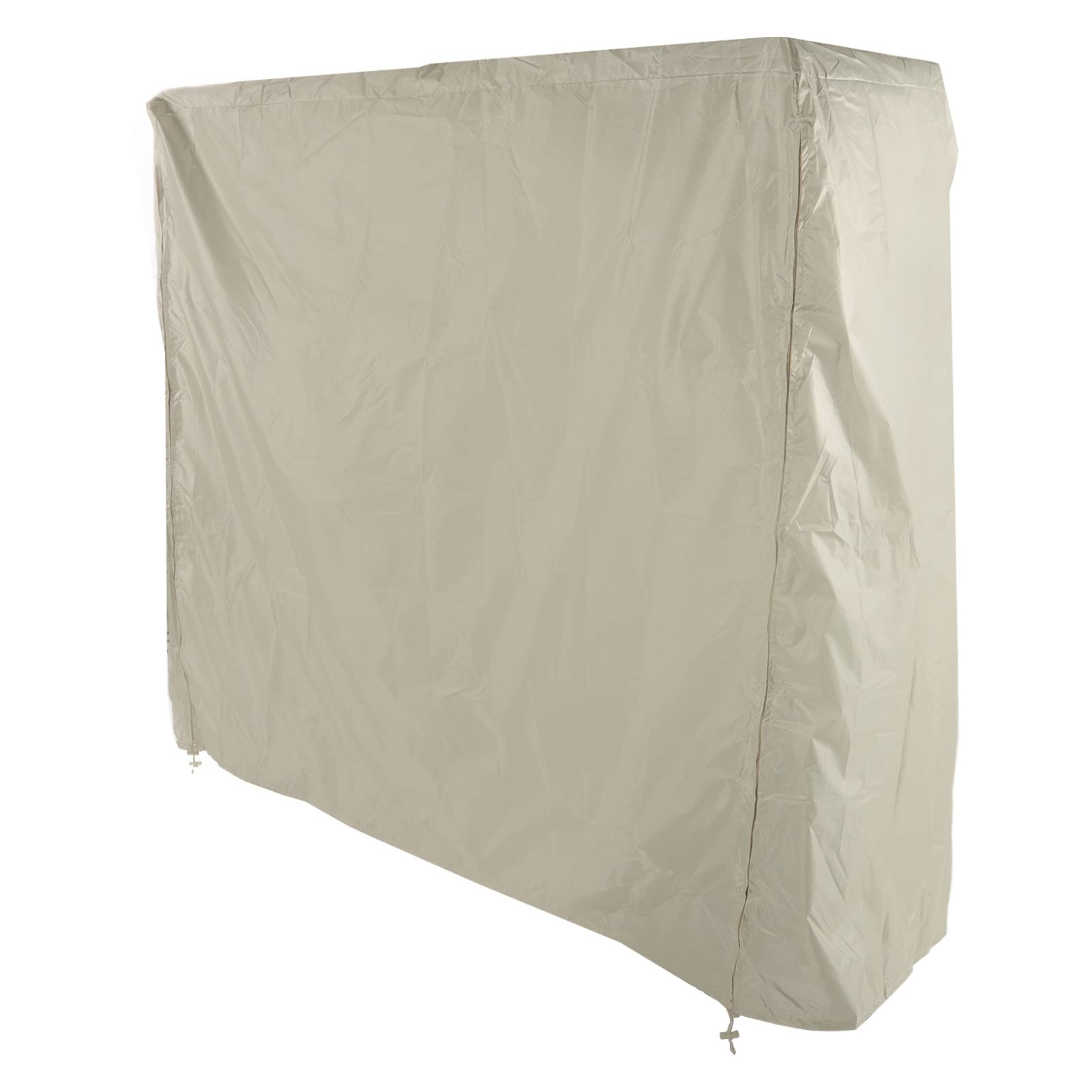 Table Tennis Table Dust Cover Waterproof Sunproof Leafproof Beige Zipper 155x75x144cm Courtyard Patio