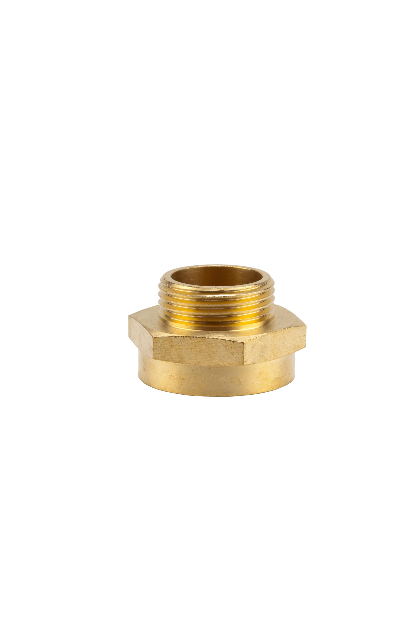 GARDENA Brass Reducing Threaded nipple: Brass Fitting to The Threaded reduction For e.g. Pumps, 33.3 mm (G 1 ') - AG / 42 mm (1 1/4 ") - IG (7266-20), Gold