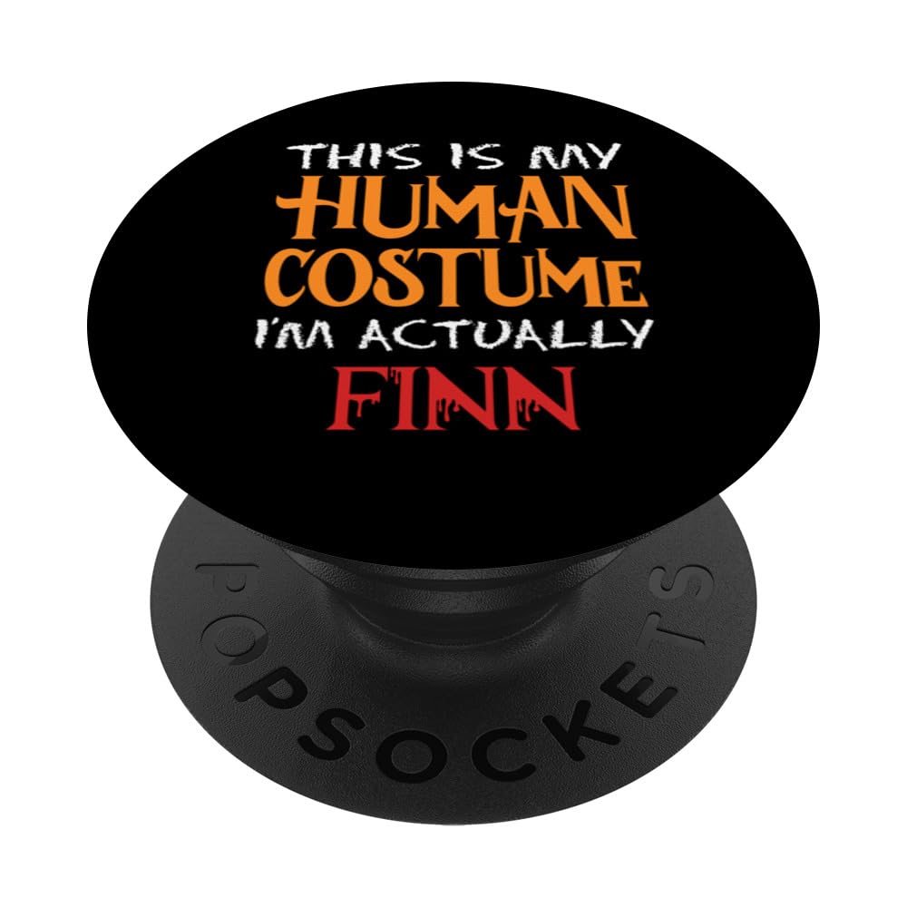 This Is My Human Costume I'm Actually Finn Spooky Halloween PopSockets Swappable PopGrip