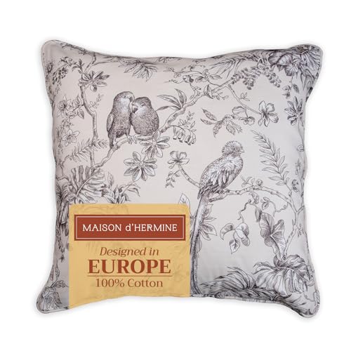 Maison d' Hermine 18" x 18" Cotton Throw Pillow Cover