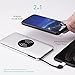 Huafly Portable Wireless Charger Power Bank, QI Wireless Charger 10000mAh Power Bank with Built-in Lightning Cable External Battery Pack for iPhone X, iPhone 8, Samsung Galaxy S8/Note 8