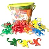 Bucket of Monkeys Game - Hours of Fun for Toddlers and preschoolers. Color Sorting, Linking, Motor Skills Developing and Counting Toy for Toddlers and Kids. 100 Colorful Pieces Bucket.