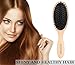 Boar Bristle Hair Brush-Oval Cushion Hairbrush with Natural Wooden Handle Best for Styling, Smoothing, Detangling Thick,Thin,Straight,Curly,Wavy,Dry or Damaged Hair to Women,Men,Kids,Giftbox Included