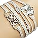 White Elephant Multilayer Braided Wristband Rope Chain ,Handmade Hand Woven Bracelet by Petrelking