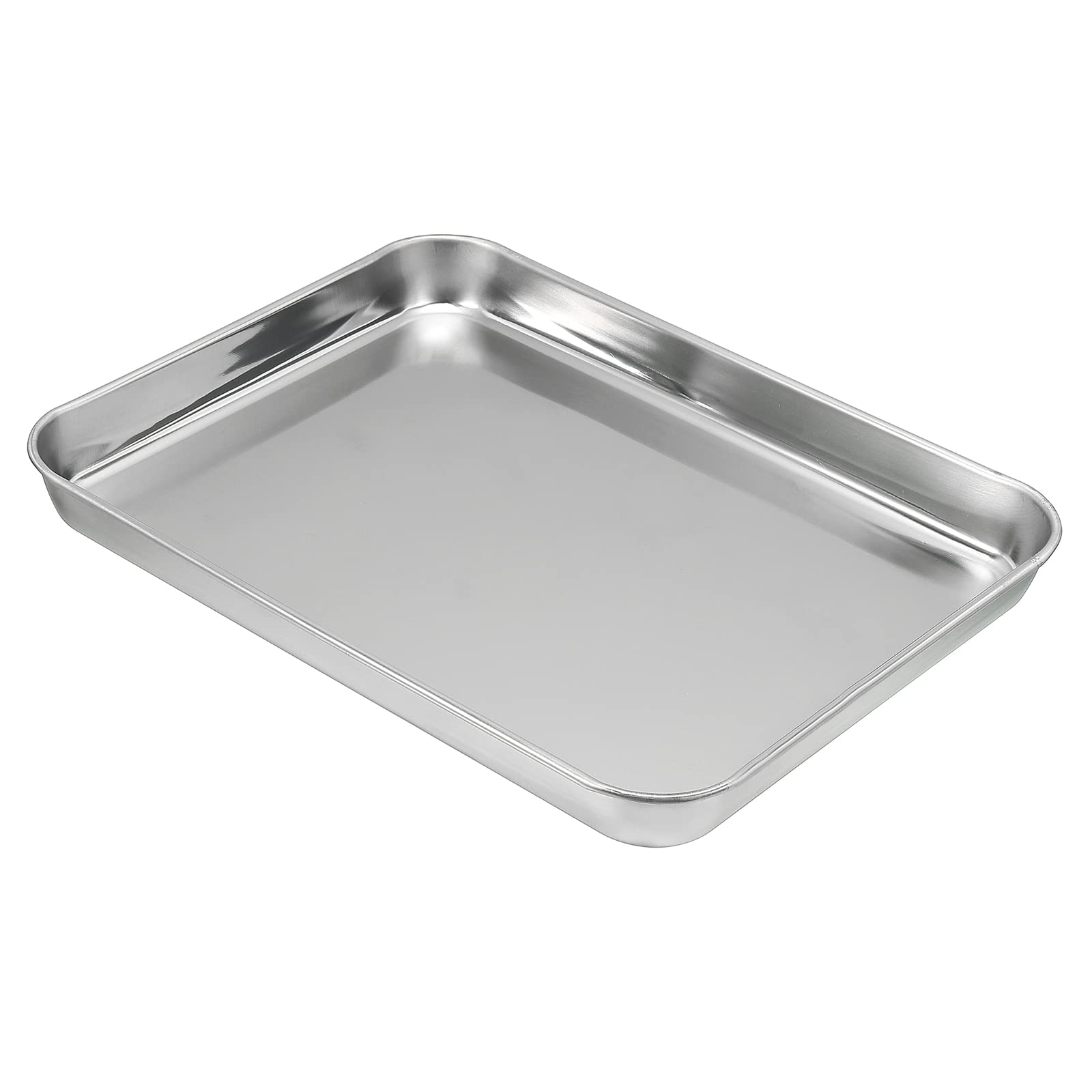 PATIKIL 430 Stainless Steel Tray, 26x20cm Rectangular Flat Type Lab Instrument Tool