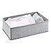 InterDesign Aldo Fabric Dresser drawer and Closet Storage Organizer for Underwear, Socks, Bras, Tights, Leggings - Gray