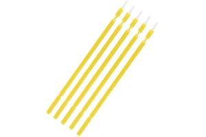 Garosa 100Pcs Interdental Brush Dental Disposable Micro Applicator Brush Sticks Oral Dental Hygiene Tooth Cleaning Tool Disposable Applicators(Yellow)