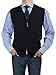 Bianco B Men's Full Zip Cotton Sweater Vest Relaxed Fit