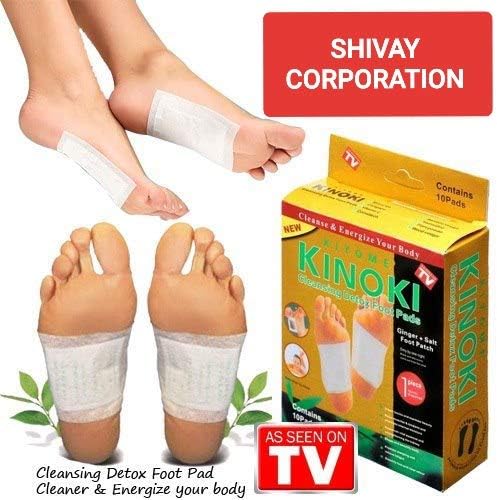 Shivay Corporation Kinoki Cleansing Detox Foot Pads - Set Of 10 Pads (Free Size, White)