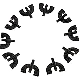 FlameerPack of 10 Drum Claw Hook for Bass Drum Replacement - black