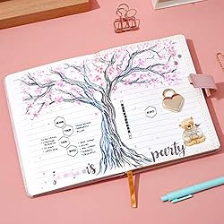 Heart Shaped Lock Diary with Key for Girls PU