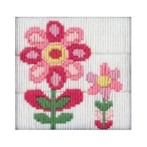 Anchor - Kit de punto de cruz para niños, diseño de flores: Amazon.es