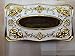 Eonyea Tissue Box Cover Arcrylic Paper Napkin Holder Home Hotel Decor Gold White (Golden)