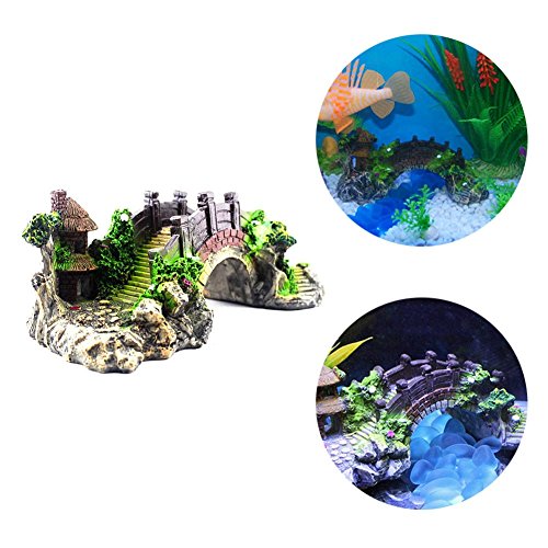 Solvang DIY Fairy Garden Home Lawn Ornament Arched Bridge Landscape Fish Tank Ornament Small