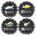 Pinkie Penguin Baby Monthly Stickers - Airplanes Chalkboard - Milestone Onesie Stickers - 1-12 Months - Baby Shower Gift