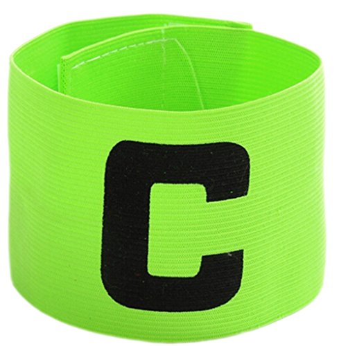 Ancefine Elastic Adult Youth Soccer Captain Armband,6-Pack (Green)