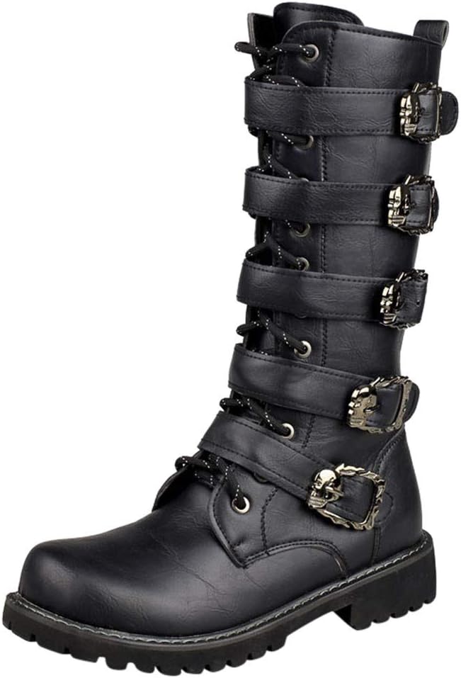 Excursion Clothing Winter Classic Flat Low Heel Lace Up Western Combat Boots, Men and Women Hardcore Motorcycle Boots Snow Warm Boots
