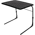 Table-Mate XL Plus TV Tray Table - Folding TV Dinner Table, Couch Table Trays for Eating Snack Food, Stowaway Laptop Stand, Portable Bed Dinner Tray - Adjustable TV Tables with 4 Set Angles, Black