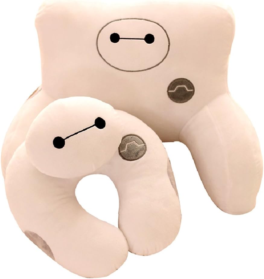 Nichome® Set of 2 Soft Chair Cushion and Neck Pillow Big Hero 6 Baymax Decompression U-shaped Travel Pillow