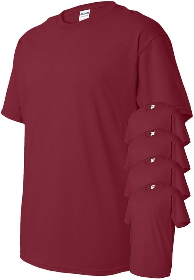 Gildan Men's Classic Heavy Cotton TShirt, L (Pack of 5