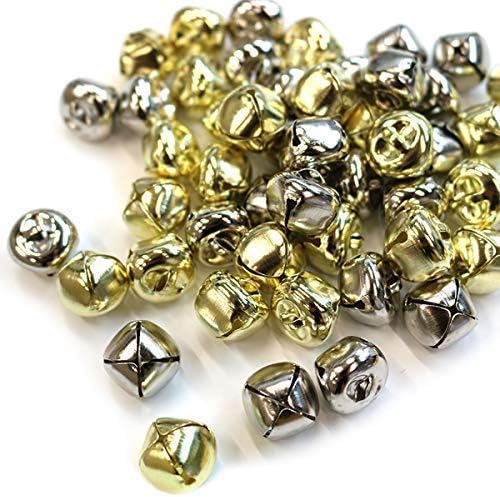 By Robelli Gold & Silver Christmas Metal Festive Arts & Craft Jingle Bells (10mm) 150 Pack