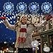 LED String Lights, 8 Modes Dimmable with Remote Control, Battery Operated Hanging Starburst Lights with 198 LED, IP44 Waterproof, Decorative Wire Lights for Parties