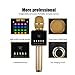 Portable Wireless Karaoke Microphone with LED Light, Mini Handheld Cellphone Karaoke Player Built-in Bluetooth Speaker, H8 Karaoke MIC Machine for Home KTV By IMMOSO (Gold)