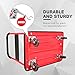 Push Cart Dolly by Wellmax, Moving Platform Hand Truck, Foldable for Easy Storage and 360 Degree Swivel Wheels with 660lb Weight Capacity, Red Color