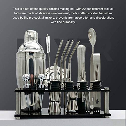 Peng sounded Cocktail-Barkeeper-Set, 20-teilig, Boston Shaker, Mixer, Barzubehör für Zuhause und Bar, Bar-Werkzeuge für… – Bild 5