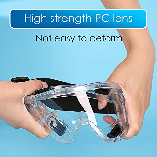 LUFF Protective Safety Glasses, Industrial Goggles Anti-Fog Scratch Resistance Anti-Chemical Splash Goggles Safety Goggles - Thumbnail 2