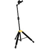 Hercules Stands GS415B PLUS Single Guitar Stand with Auto Grip System and Foldable Yoke