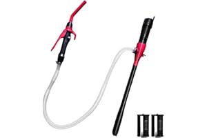 MCGOTASY Portable Power Battery Pump, 2024 New Portable Battery Pump for Gas, Fuel, Diesel, Water Transfer, Portable Transfer Pump Battery Operated Electric Siphon Pump, Easy to Use Hand Fuel Pump (Red)
