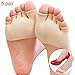 Wecando 5 Pairs Fore Foot Cushion Sole Protectors Covers Pads Toe Separating Socks (Khaki)