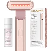 Solawave 4-in-1 Red Light Therapy Wand + Activating Serum | LED Skincare Device for Face & Neck | Facial Tool with Galvanic Current, Massage & Therapeutic Warmth | Reduces Appearance of Fine Lines