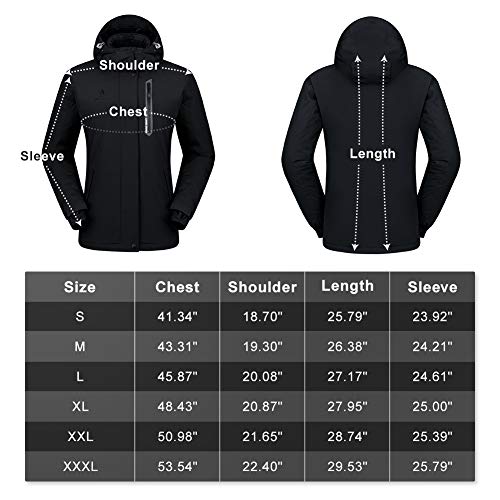 CAMEL-CROWN-Womens-Mountain-Snow-Waterproof-Ski-Jacket-Detachable-Hood-Windproof-Fleece-Parka-Rain-Jackt-Winter-Coat